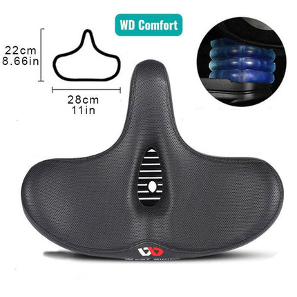 Ergonomic Bicycle Saddle | Extra Wide Bike Seat with Advanced Cushioning | Comfortable Design for Long Rides 0