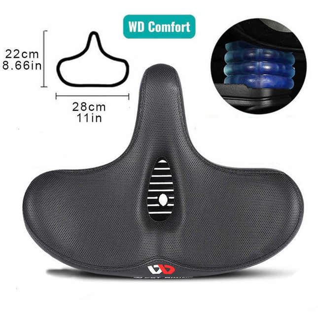 Ergonomic Bicycle Saddle | Extra Wide Bike Seat with Advanced Cushioning | Comfortable Design for Long Rides 0