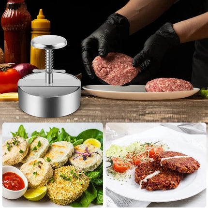 Ergonomic Hamburger Patty Maker with Non-Stick Surface | Easy Burger Preparation for Family Gatherings 7