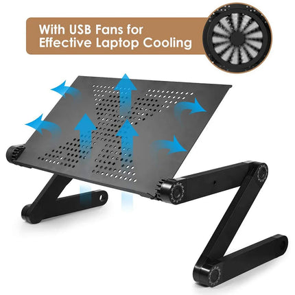 Ergonomic Laptop Stand for Desk with 360° Adjustability & Integrated Cooling Fan for Enhanced Comfort and Productivity 5