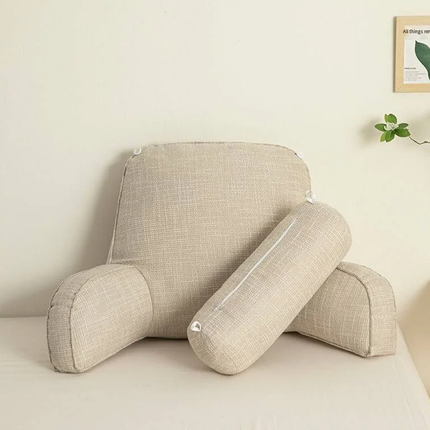 Ergonomic Lumbar Support Pillow with Adjustable Headrest & Soft Armrests | Back Support for Pain Relief and Comfort 3