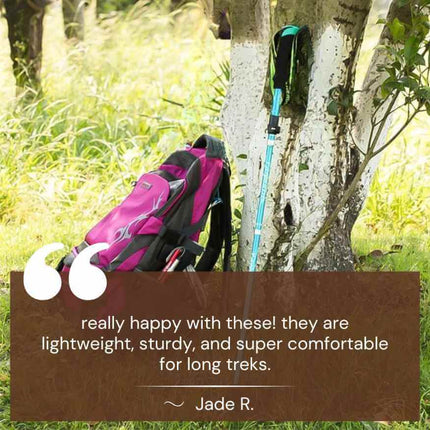 Ergonomic Trekking Poles with Adjustable Height & Anti-Slip Grips | Lightweight Support for Hiking Adventures 5