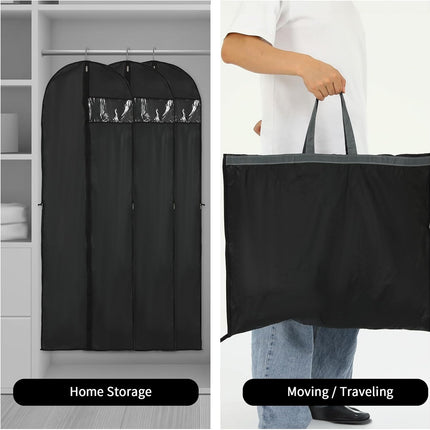 Essential Garment Storage Cover | Long Dress Bag with Zipper & Clear Window | 2-Pack for Travel and Protection 2