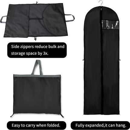 Essential Garment Storage Cover | Long Dress Bag with Zipper & Clear Window | 2-Pack for Travel and Protection 5