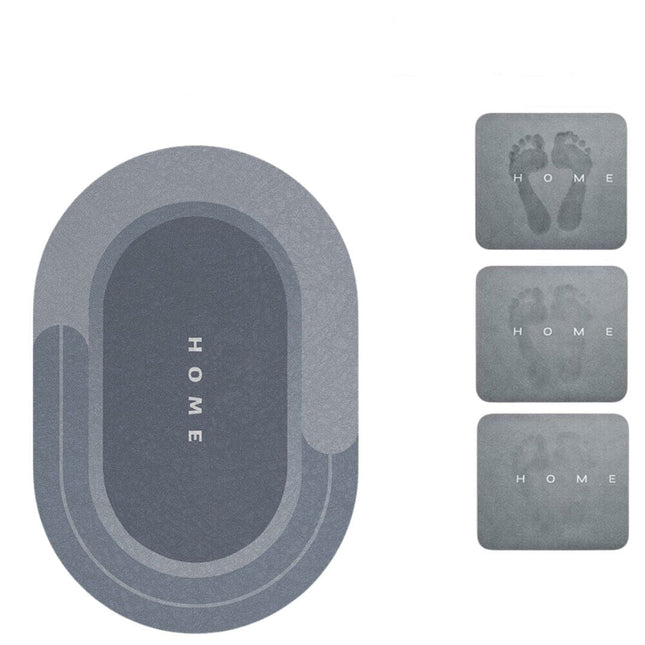 Essential Home | Super Absorbent Bath Mat with Non-Slip Design | Fast Drying for Safety and Hygiene 0
