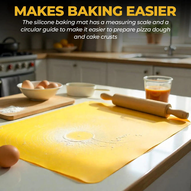 Essential Kitchen | Extra Large Silicone Baking Mat with Non-Stick Surface | Perfect for Kneading and Rolling Dough 0