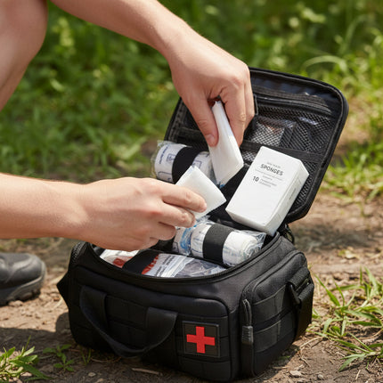 Essential Outdoor Survival Kit | Portable Emergency Preparedness Kit with First Aid Supplies | Ideal for Camping and Travel Safety 0