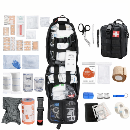 Essential Outdoor Survival Kit | Portable Emergency Preparedness Kit with First Aid Supplies | Ideal for Camping and Travel Safety 1
