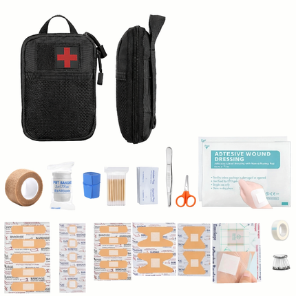Essential Outdoor Survival Kit | Portable Emergency Preparedness Kit with First Aid Supplies | Ideal for Camping and Travel Safety 6