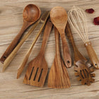 Essential Wooden Cooking Utensils Set | Non-Scratch & Heat Resistant Tools for Safe Cooking 0