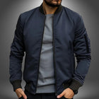 Mens Bomber Jacket, Windbreaker Jacket for Men, Slim Fit Lightweight Jacket with Ribbed Cuffs and Arm Zip Pocket