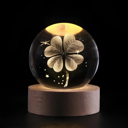 Ethereal Glow | Decorative Light with Engraved Crystal Ball & Warm White LED | Unique Home Decor for Tranquil Ambiance 18