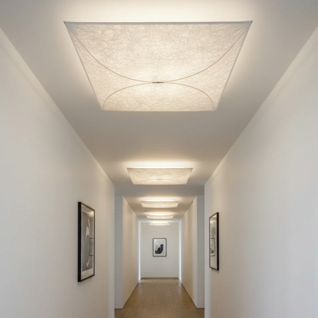 Ethereal Kite | Flush Mount Ceiling Light with DuPont Paper Fixture | Soft Illumination for Modern Interiors 1