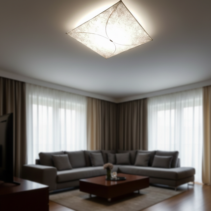 Ethereal Kite | Flush Mount Ceiling Light with DuPont Paper Fixture | Soft Illumination for Modern Interiors 2