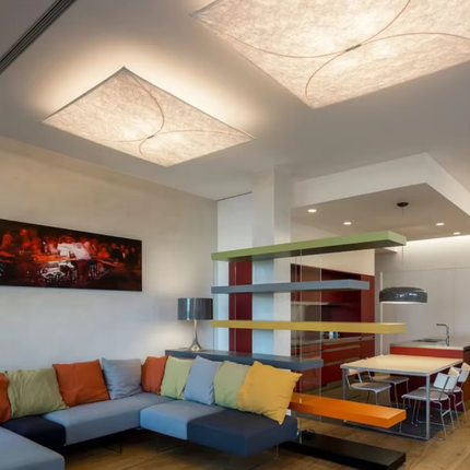 Ethereal Kite | Flush Mount Ceiling Light with DuPont Paper Fixture | Soft Illumination for Modern Interiors 5
