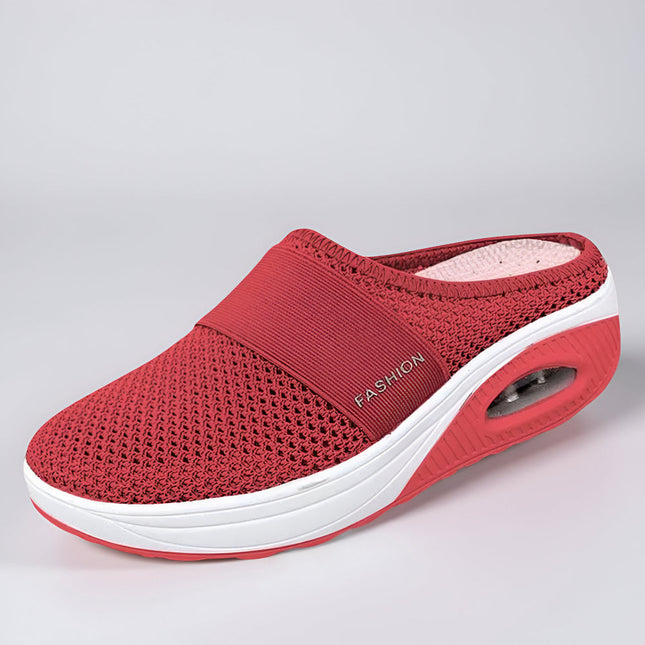 Everyday Comfort | Women's Slip-On Walking Shoes with Cushion Sole | Flexible Mesh Design for Effortless Style 0