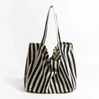 Everyday Essentials | Canvas Tote Bag with Striped Design & Long Handles | Durable and Stylish for Daily Use 0