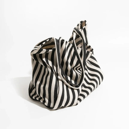 Everyday Essentials | Canvas Tote Bag with Striped Design & Long Handles | Durable and Stylish for Daily Use 2