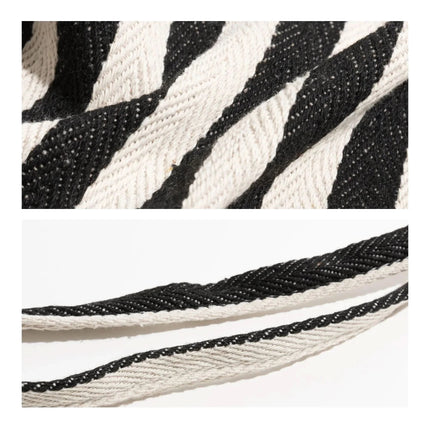Everyday Essentials | Canvas Tote Bag with Striped Design & Long Handles | Durable and Stylish for Daily Use 4