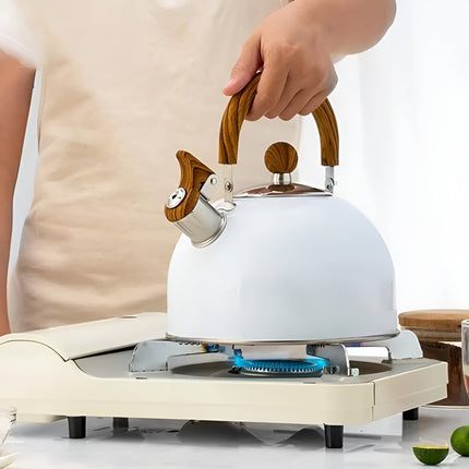 Everyday Kitchen | Whistling Stainless Steel Tea Kettle with Easy Grip Handle | Versatile Stovetop Compatibility for Quick Boiling 3