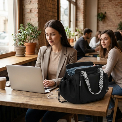 Everyday Tote Bag | Versatile 15-Pocket Design with Convertible Straps | Lightweight Water-Resistant for Ultimate Organization 2