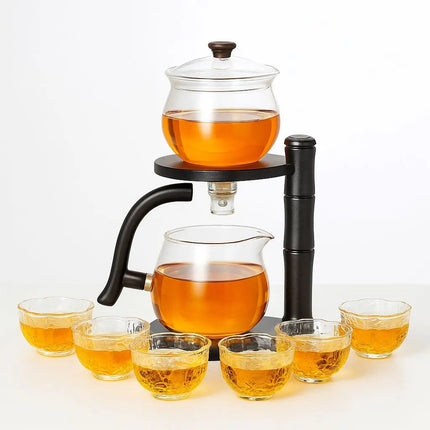 Semi Automatic Borosilicate Glass Teapot with Tea Strainer – image 9
