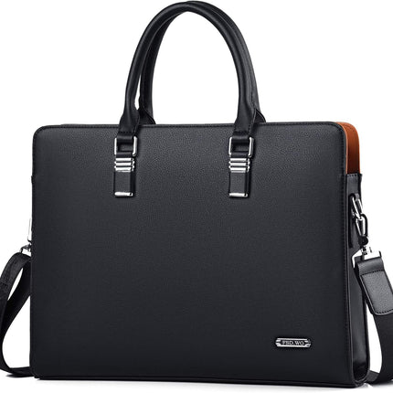 Executive Leather Briefcase | Multi-Compartment Design with Padded Handles | Perfect Laptop Briefcase for Men 0