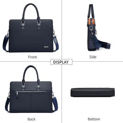 Executive Leather Briefcase | Multi-Compartment Design with Padded Handles | Perfect Laptop Briefcase for Men 8