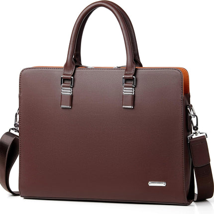 Executive Leather Briefcase | Multi-Compartment Design with Padded Handles | Perfect Laptop Briefcase for Men 9