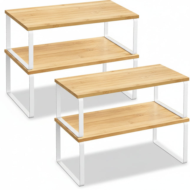 Expandable Kitchen Organizer | Stackable Metal Storage Shelves for Efficient Pantry Organization 1