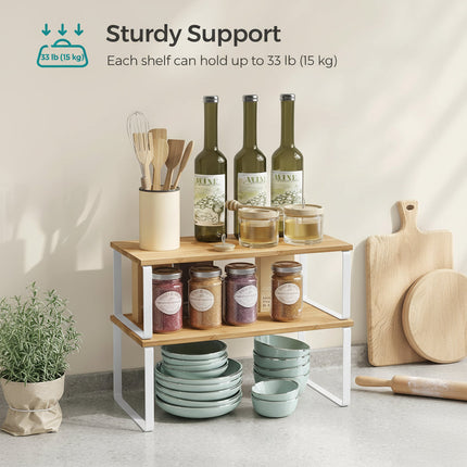 Expandable Kitchen Organizer | Stackable Metal Storage Shelves for Efficient Pantry Organization 5