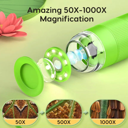Explore Microscopic Wonders | Handheld Digital Microscope with 1000x Magnification | Engaging Tool for Kids and Collectors 2