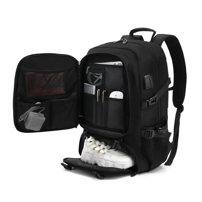 Explorer's Choice | Expandable Travel Backpack with USB Charging Port | Ergonomic Design for Ultimate Comfort 0