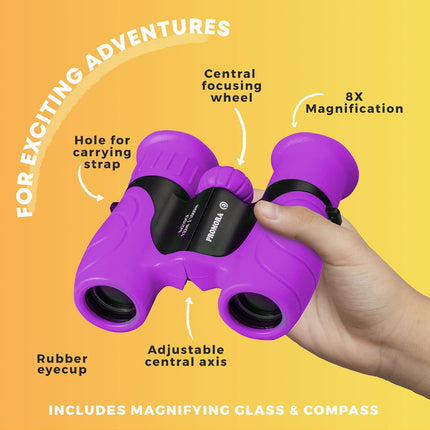 Explorer's Choice | Kids Binoculars with 8x21 Magnification | Lightweight & Shockproof for Outdoor Adventures 5