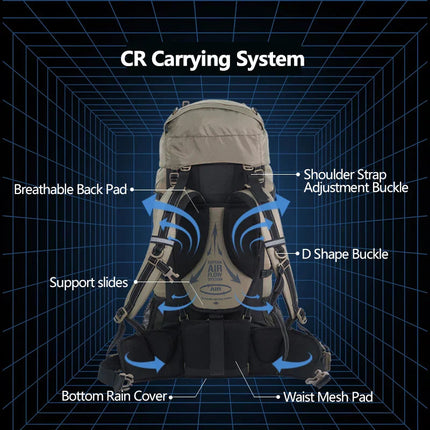 Explorer's Choice | Large-Capacity Hiking Backpack with Durable Nylon Design | Ideal Hiking Gear for Outdoor Adventures 4