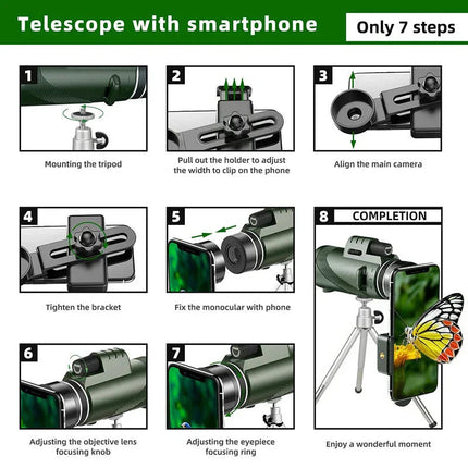 Explorer's Choice | Monocular Telescope with 80x Magnification | Compact Design for Bird Watching and Outdoor Adventures 4