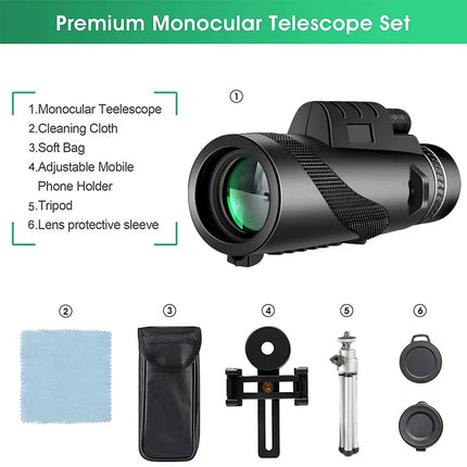 Explorer's Choice | Monocular Telescope with 80x Magnification | Compact Design for Bird Watching and Outdoor Adventures 5
