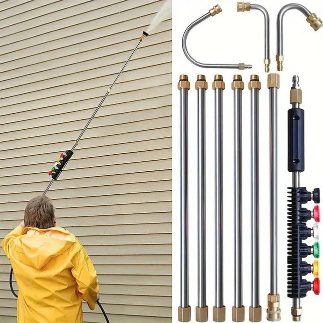 Extended Reach | High-Pressure Washer Wand Kit with 5 Spray Nozzles | 120-Inch Telescoping Design for Effortless Cleaning 0