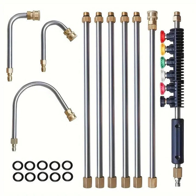 Extended Reach | High-Pressure Washer Wand Kit with 5 Spray Nozzles | 120-Inch Telescoping Design for Effortless Cleaning 1