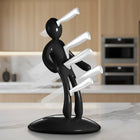 Knife Holder for Countertop, Human Shaped Knife Block without Knives, Modern Kitchen Decor and Knife Storage