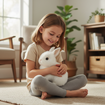 Cuddly Stuffed Bunny, Realistic Hopping Plush Bunny Toy with Sounds – image 6