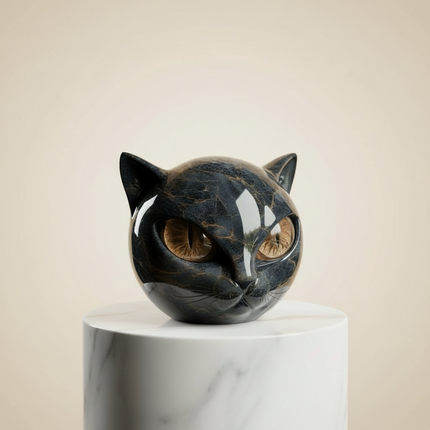 Cat Sculpture, Resin Cat Figurine for Home Decor – image 4
