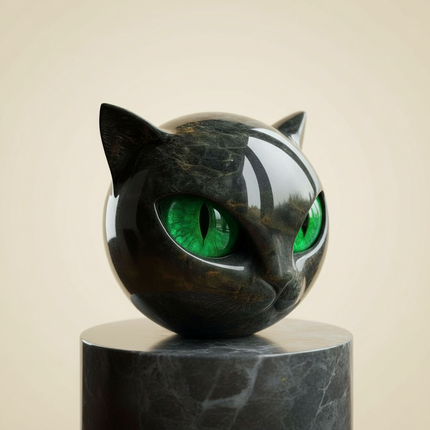 Cat Sculpture, Resin Cat Figurine for Home Decor, Statue for Coffee Table Decor and Office Decor, Gift for Cat Lovers