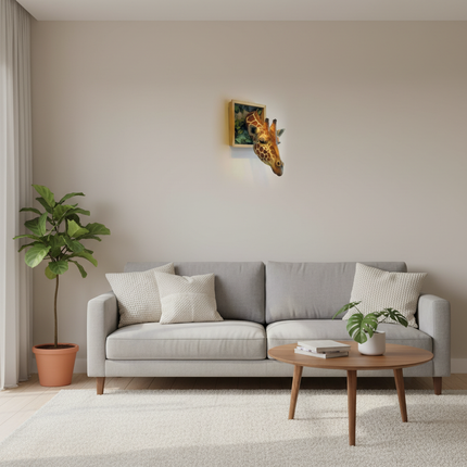 Giraffe Head Wall Sculpture, 3D Wall Art – image 5