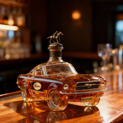 Whiskey Decanter, Car Shaped Glass Liquor Bottle for Bourbon and Spirits