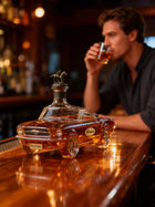 Whiskey Decanter, Car Shaped Glass Liquor Bottle for Bourbon and Spirits, Decorative Whiskey Bottle for Home Bar Decor