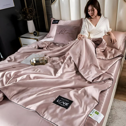 FLUFFINA | Premium Satin Silk Bedding Set with Hypoallergenic Features | All-Season Comfort for Luxurious Sleep 0