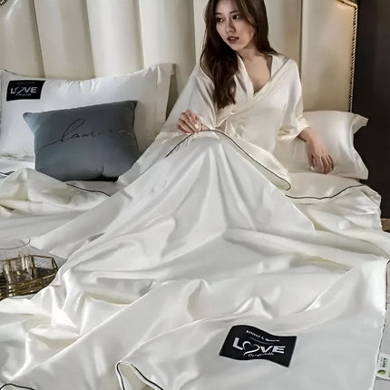 FLUFFINA | Premium Satin Silk Bedding Set with Hypoallergenic Features | All-Season Comfort for Luxurious Sleep 18