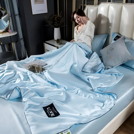 FLUFFINA | Premium Satin Silk Bedding Set with Hypoallergenic Features | All-Season Comfort for Luxurious Sleep 2