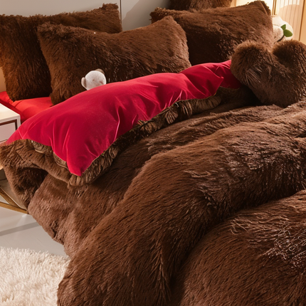FLUFFUREST | Plush Fleece Bedding Set with Breathable Comfort | All-Season Softness for Cozy Sleep 5